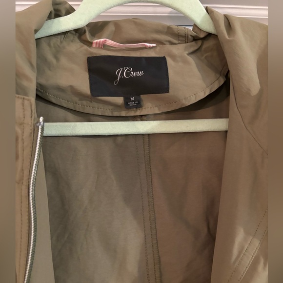 J Crew Green Jacket with Hood, Medium - Picture 2 of 4